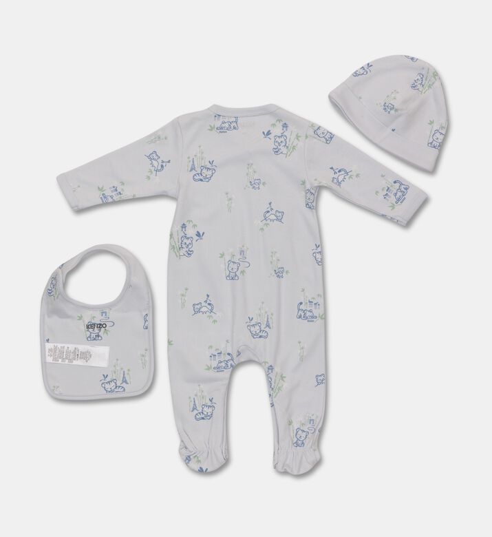 Kenzo Organic Cotton Sleepwear Beanie Bib Gift Set, Packshot View
