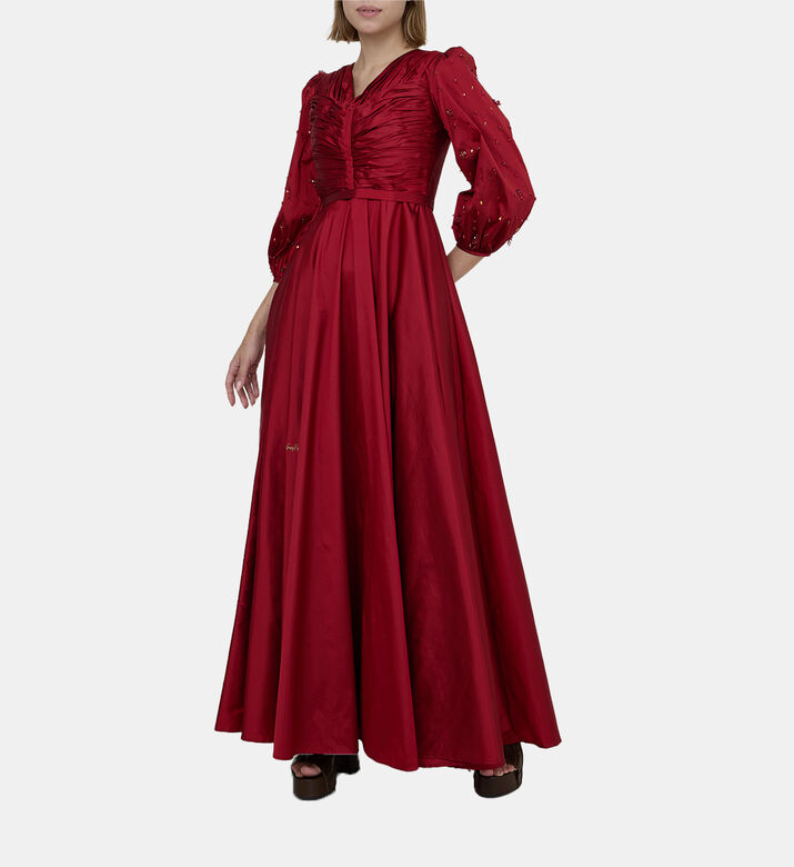 Bead Sequin Embellished Flared Dress