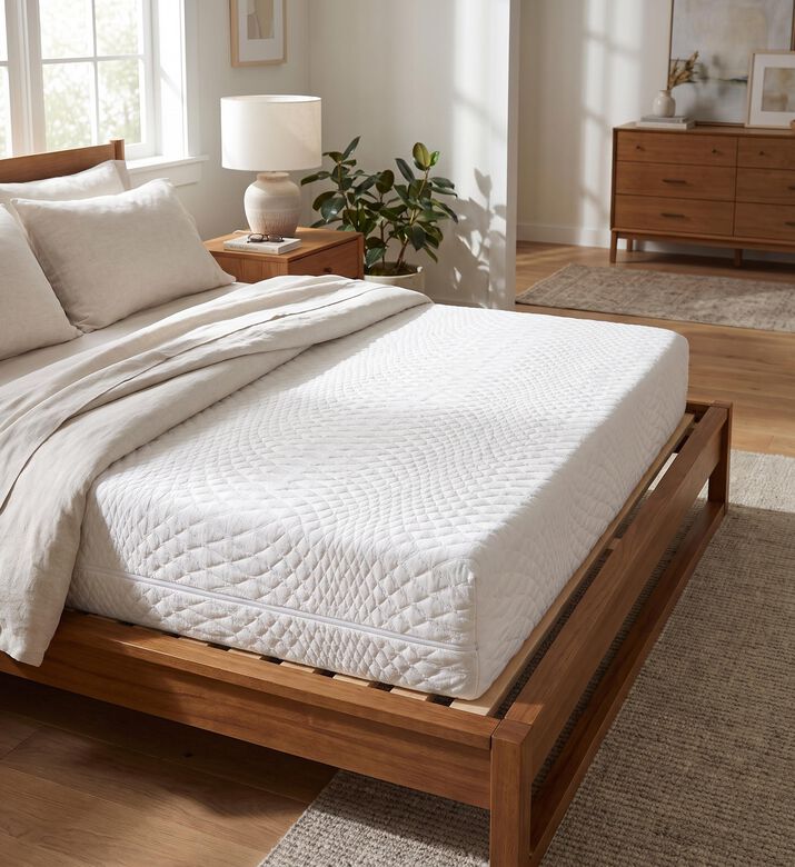 Home Deco and More Fabric Pocket Bed Mattress, White, 180x200-cm, Packshot View