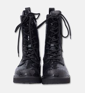 Lola Cruiz Sequined Flat Heel Boots, Packshot View