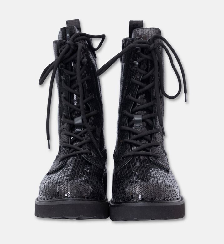 Lola Cruiz Sequined Flat Heel Boots, Packshot View