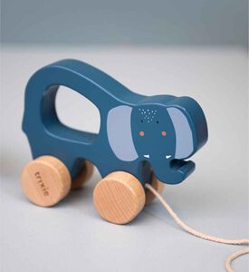 Mrs. Elephant Wooden Pull-along Toy