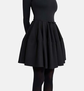 Pleated Flared Mini Skirt