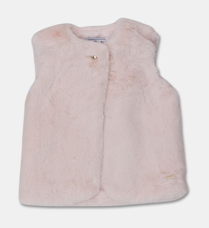 Tartine et Chocolat Faux Fur Sleeveless Vest, Packshot View
