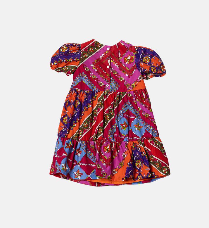 Short Sleeve Patchwork Dress