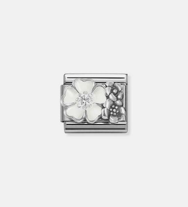 Composable Classic Link Silver Flowers Charm