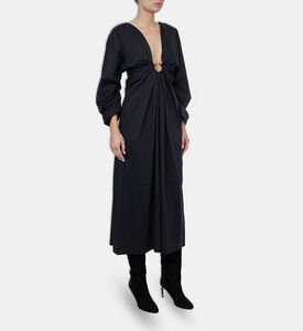 Cult Gaia Gold Ring-detail Midi Dress, Model View