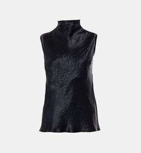 بلوزة كولسون بياقة عالية بقصة ضيقة بدون أكمام