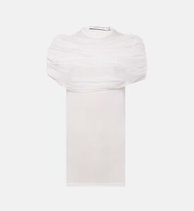 بلوزة سونورا مجمعة بكتفين مكشوفين