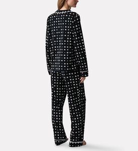 DKNY Logo Long-sleeve Pajama Set, Model View