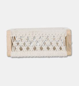 Home Deco and More Macrame Cotton Nest Basket, White, S, Packshot View