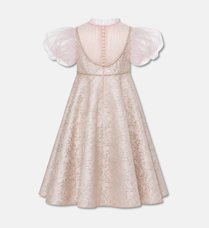 Lelyte Bridgeton Jacquard Puff-sleeve Dress, Packshot View