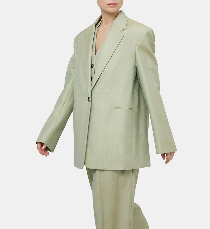 Jacquard Wool Single-breasted Blazer Jacquard Wool Single-breasted Blazer