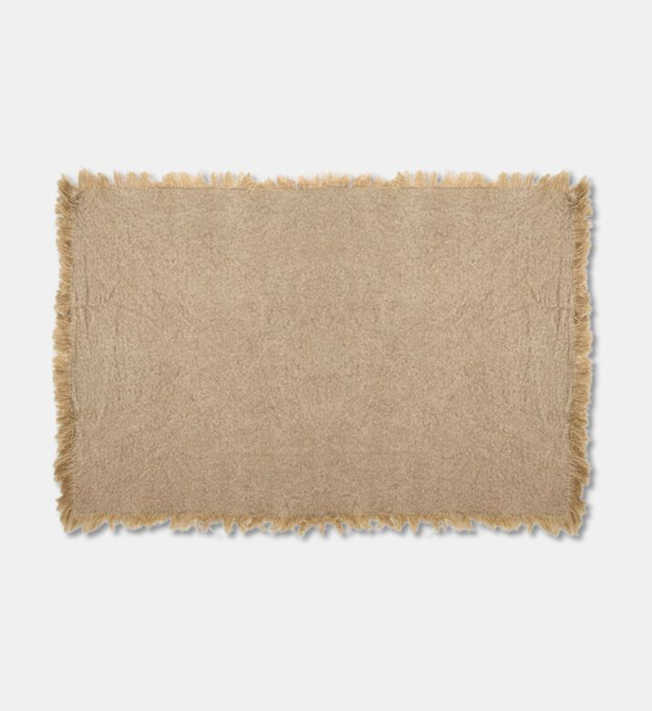 Estia Placemat Loom With Fringes, Beige, Packshot View