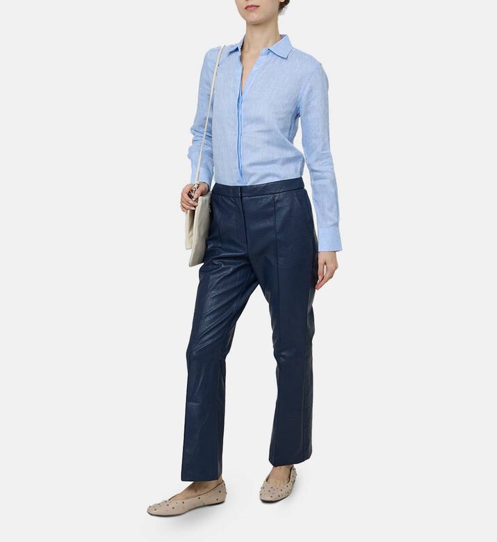 Linen Straight-cut Shirt