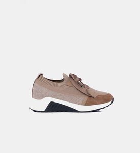 Baldinini Multi-texture Lace-ups Sneakers, Brown, Eu-41, Packshot View