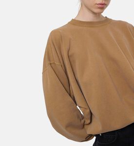 Isabel Marant Sauria Pleated Front Washed Sweatshirt, Model View Isabel Marant Sauria Pleated Front Washed Sweatshirt, Model View