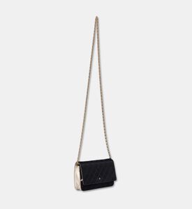 Chanel Classic Diamond Quilt Satin Leather Wallet On Chain, Packshot View