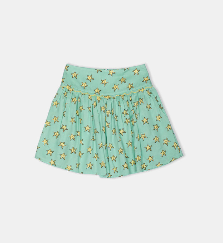 Stars-print Flared Mini Skirt
