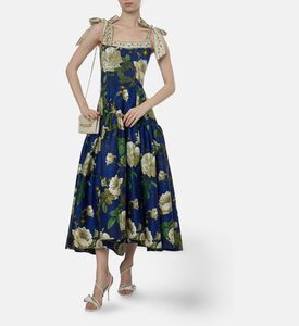Alice and Olivia All-over Floral-print Sleeveless Dress, Model View