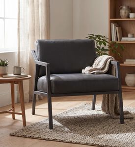 Vilmers Rhen Oak Leather Arm Chair, Packshot View