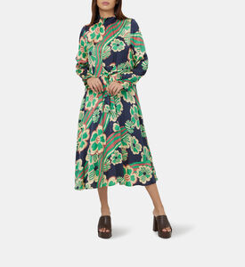 روني الأزهار فستان طويل