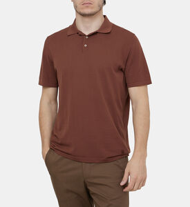 تيشيرت بولو قطن محبوك بأزرار