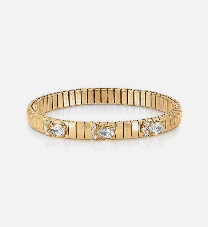 Multi-crystal Drop Design Stretch Bracelet
