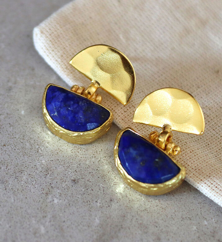 Ottoman Hands Earng Mina Lapis Stud, Packshot View Ottoman Hands Earng Mina Lapis Stud, Packshot View