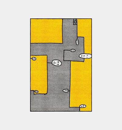 Dog Polyester Rectangular Carpet