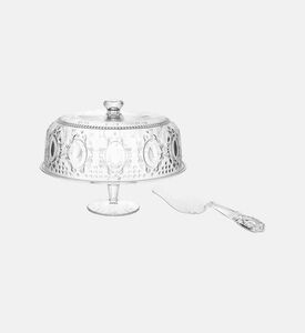 طقم حامل لتقطيع الكيك باروكي صخري 32 × 24 سم