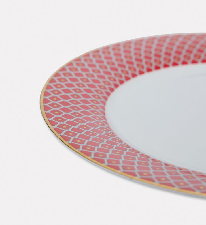 Imperial Red Lattice Circular Plate, Packshot View