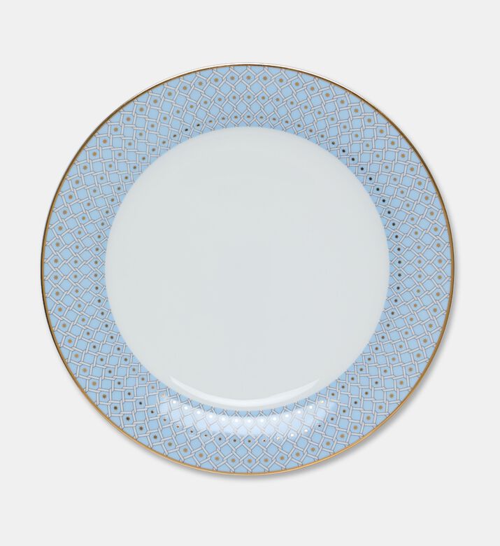 Imperial Blue Lattice Circular Plate, Packshot View