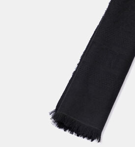 Jacquard Logo Frayed-finish Scarf