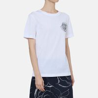 Rhinestone Patch-detail Cotton T-shirt