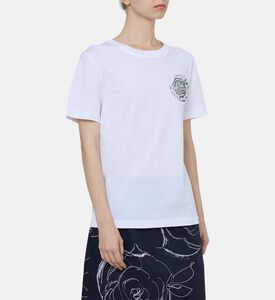 تيشيرت قطن مزين برقعة بحجر الراين