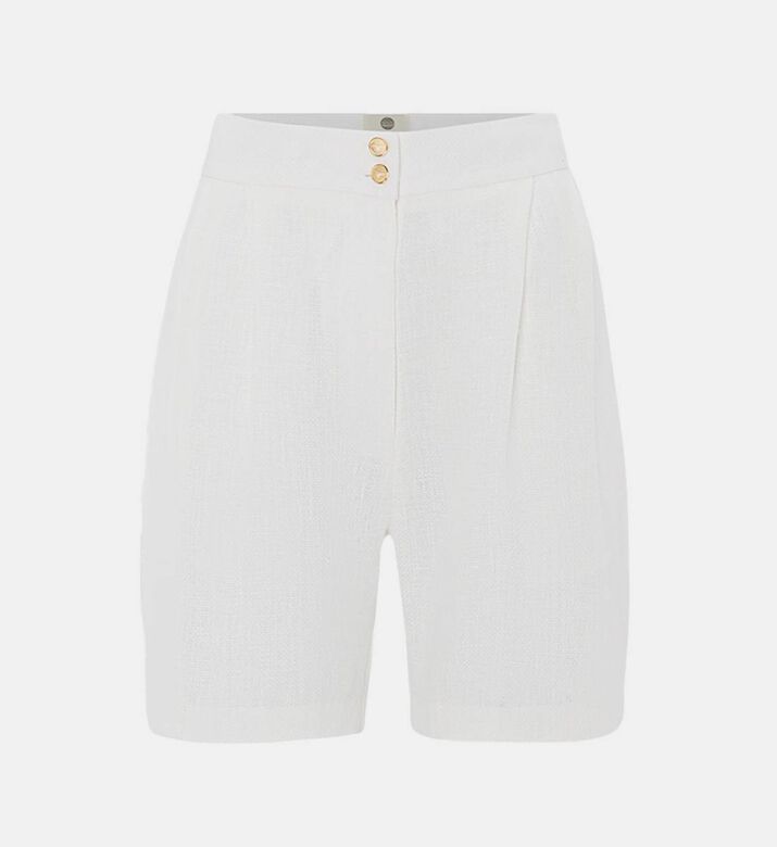 Linen Pleated Shorts