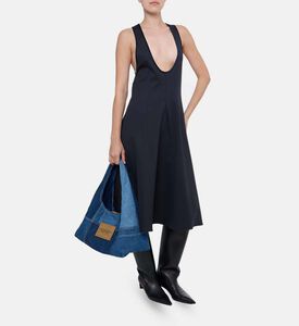 Beatrice B Pleats-detail Sleeveless Flared Midi Dress, Model View