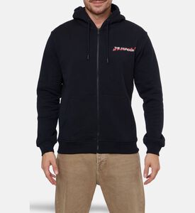 The Kooples Zip-up Logo Printed Hoodie, Model View