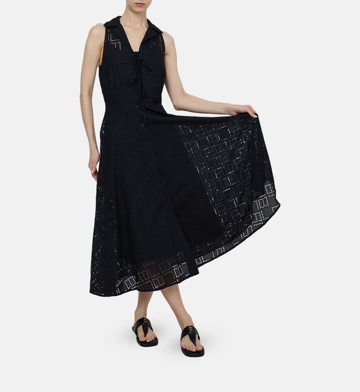 Monogram Broderie Anglaise Chemisier Dress