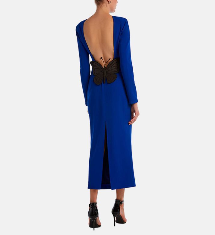 Libere Midi Crepe Dress Sleeve
