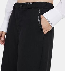 Logo-embroidered High-waist Pants