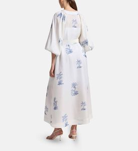 Carter and White Isadora Printed Button-down Midi Dress, Model View
