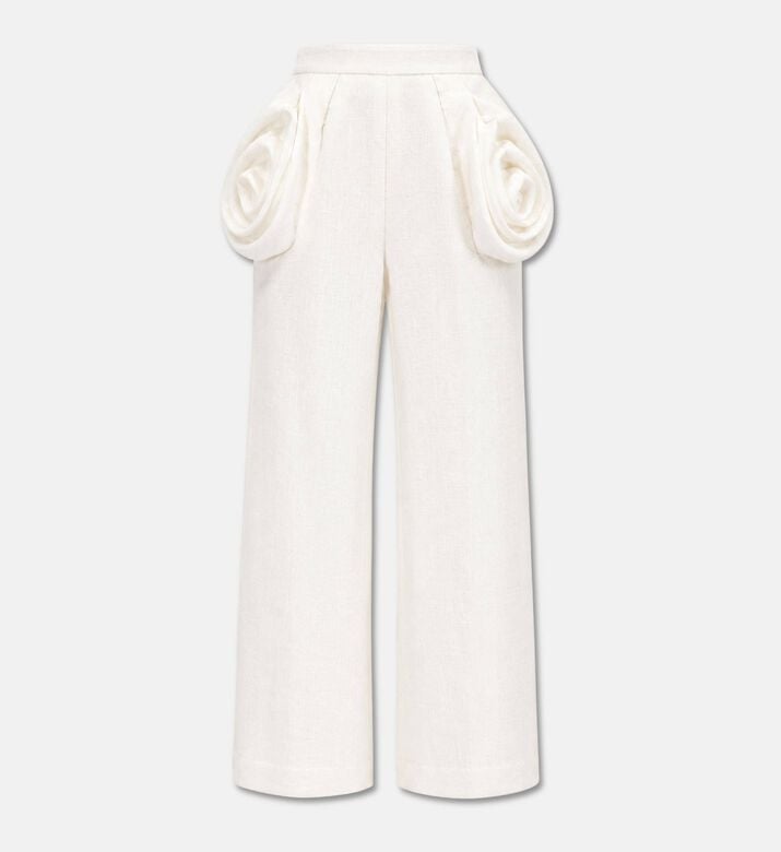 Savanna Galeries Lafayette Linen Draped Trousers, Packshot View