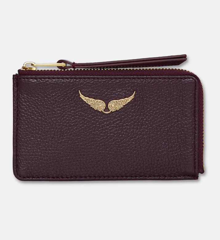 Zadig et Voltaire Leather Flap Pocket Card Holder, Packshot View