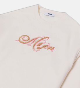 Logo-embroidery Long-sleeve Sweater