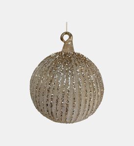 Sugared Gold Glitter Glass Bauble Sugared Gold Glitter Glass Bauble