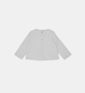 كارديغان مزخرف محبوك بصف أزرار