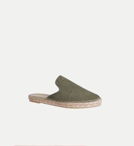 Ona-a Suede Leather Flat Mule Espadrille