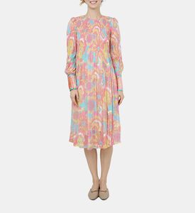 فستان ميدي مزين بأزهار